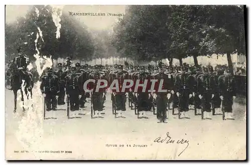 Cartes postales Rambervillers Revue du 14 juillet Militaria
