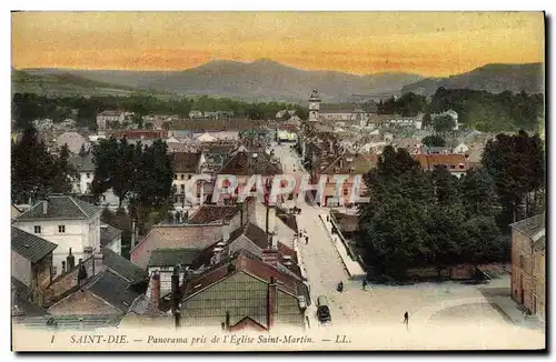 Cartes postales Saint Die panorama Pris De I'Eglise Saitn Martin