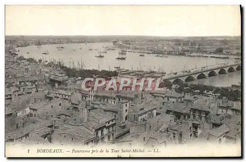 Cartes postales Bordeaux Panorama Prise De La Tour Saint Michel
