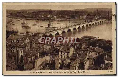 Cartes postales Bordeaux Vue Generale Prise De La Tour Saint Michel