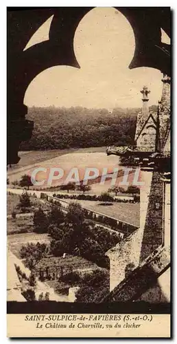 Cartes postales Saint Sulpice De Favieres Le chateau de Charville vu du clocher