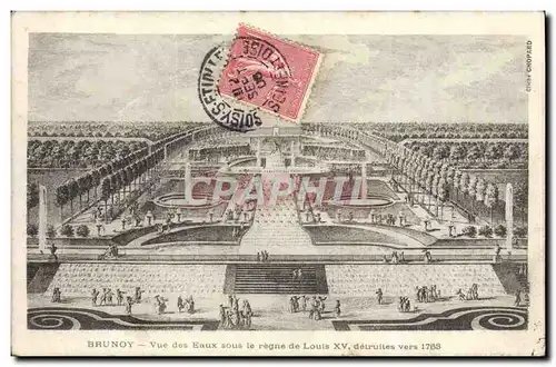 Cartes postales Brunoy Vue Des Eaux Sous Le Regne de Louis XV