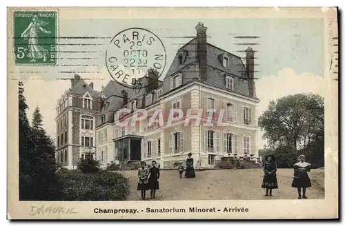 Cartes postales Champrosay Sanatorium Minoret Arrivee
