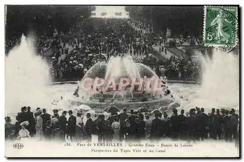 Ansichtskarte AK Parc De Versailles Grandes Eaux Bassin de Latone Perspective du tapis vert et du canal