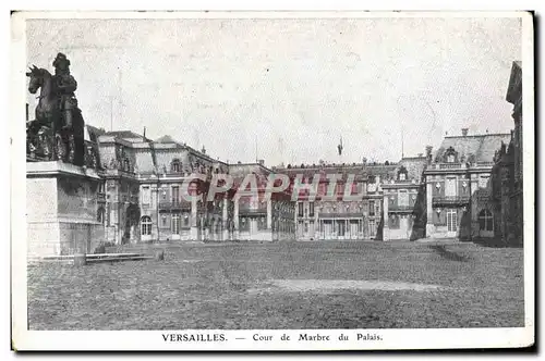 Ansichtskarte AK Versailles Cour De Marbre Du Palais