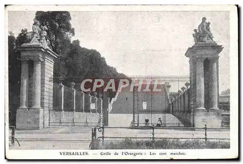 Cartes postales Versailles Grille De I&#39Orangerie Les Cent marches