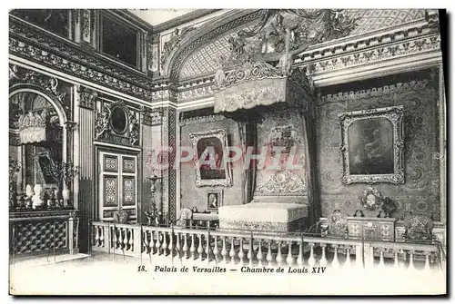 Ansichtskarte AK Palais De Versailles Chambre de Louis XIV