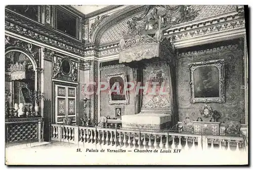 Cartes postales Palais De Versailles Chambre de Louis XIV