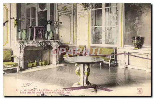 Cartes postales Versailles Le Chateau Grand Trianon Salon meuble pour la reine Victoria en 1846