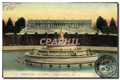 Cartes postales Versailles Les Jardins Bassin De Latone