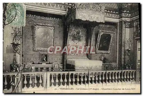 Cartes postales Versailles Le Chateau Chambre a coucher de Louis XIV