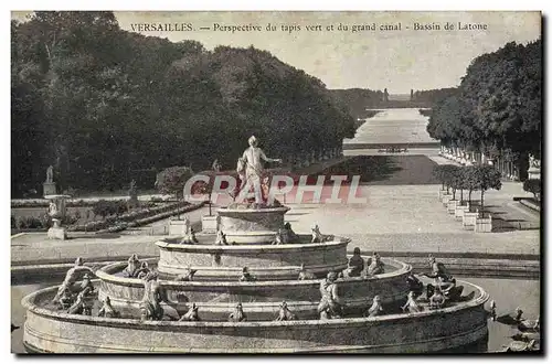 Ansichtskarte AK Versailles Perspective du Tapis Vert et du Grand Canal Bassin de Latone