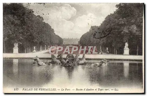 Ansichtskarte AK Palais De Versailles Le Parc Bassin d&#39Apollon et tapis vert