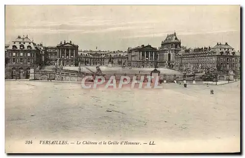 Ansichtskarte AK Versailles Chateau et la Grille d&#39Honneur