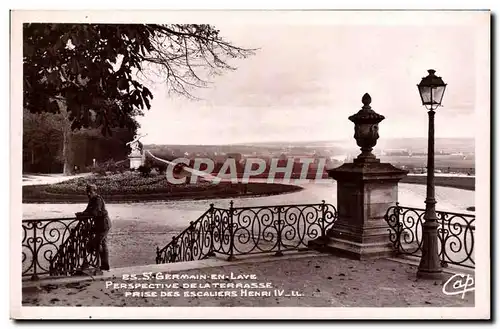 Cartes postales Saint Germain En Laye Perspective de la terrasse prise des escaliers Henri IV