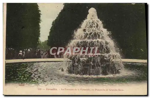 Cartes postales Versailles La fontaine de la pyramide un dimanche de grandes eaux