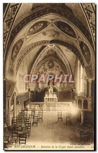 Cartes postales Rocamadour Interieur de la crypte Saint Amadour