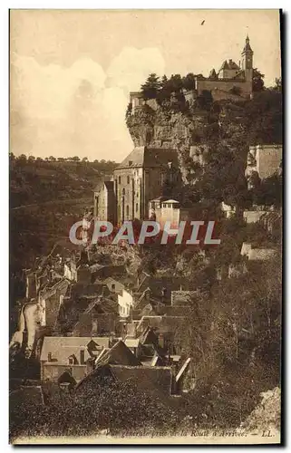Cartes postales Rocamadour Vue Generale Prise de la Route d&#39arrivee