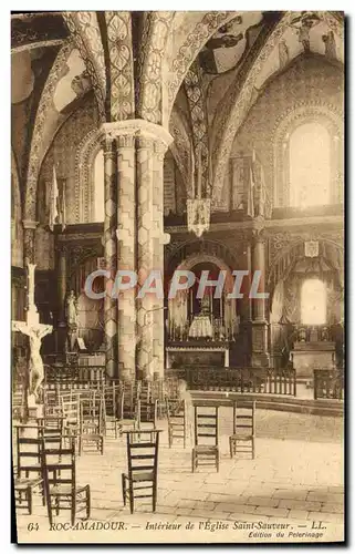 Ansichtskarte AK Rocamadour Interieur de L&#39Eglise Saint Sauveur