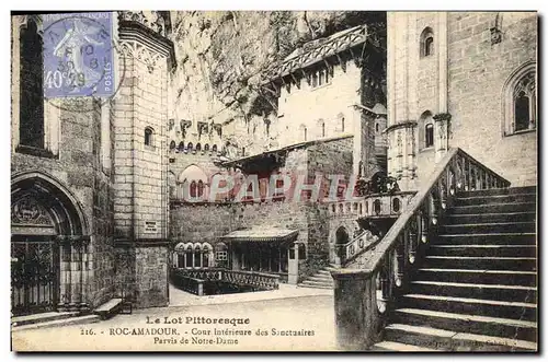 Cartes postales Rocamadour Cour interieure des sanctuaires Parvis de Notre Dame