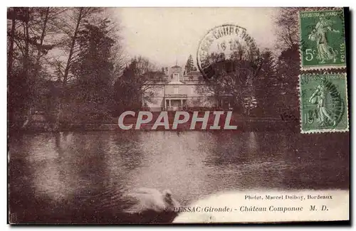 Cartes postales Pessac Chateau Componac Cygne