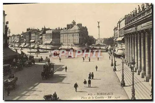 Cartes postales Bordeaux La Place de la Comedie