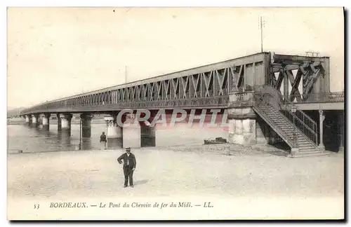 Cartes postales Bordeaux Le Pont du Chateau de Fer Du Midi