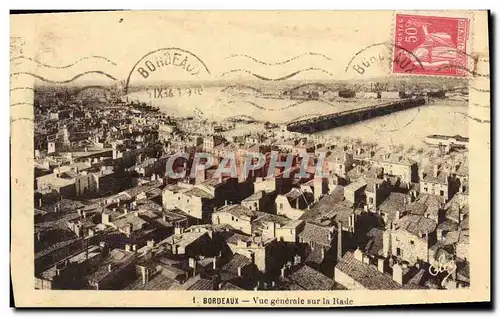 Cartes postales Bordeaux Vue Generale Sur la Rade