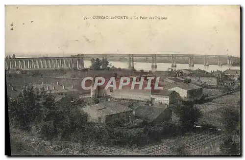 Ansichtskarte AK Cubzac les Ponts Le Pont des Pietons