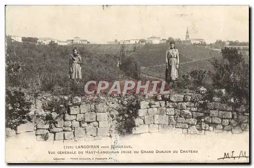 Ansichtskarte AK Langoiran pres Bordeaux Vue Generale Du Haut Langoiran prise du grand donjon du chateau