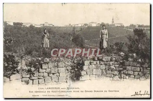 Cartes postales Langoiran pres Bordeaux Vue Generale Du Haut Langoiran prise du grand donjon du chateau