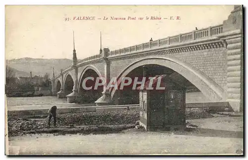Cartes postales Valence Le Nouveau Pont sur le Rhone (animee)