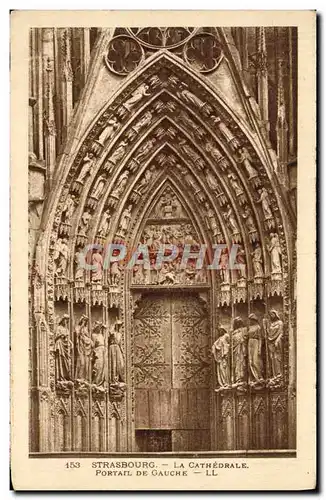 Cartes postales Strasbourg La Cathedrale Portatl De Gauche