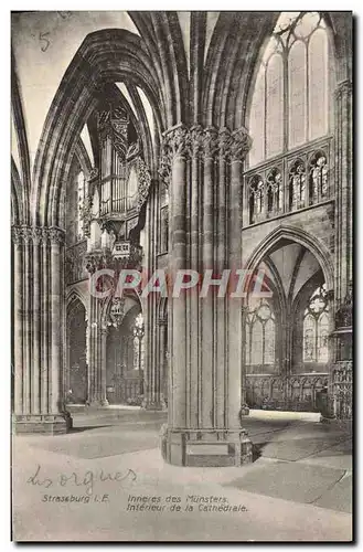 Cartes postales Straseburg Inneres des Munsters Orgue