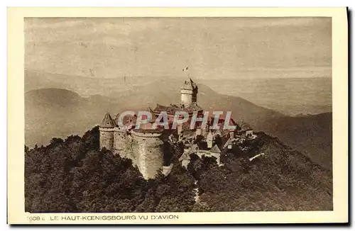 Cartes postales Haut Koenigsbourg vu d'avion