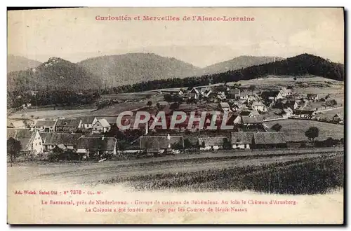 Cartes postales Le Baerental pres de Niederbronn Groupe de maisons de bohemiens Chateau d&#39Arnsberg