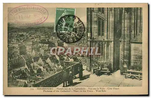 Cartes postales Strasbourg Plateforme de la Cathedrale Vue Sur la Ville