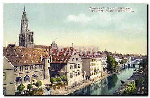 Cartes postales Strasbourg Vue prise du pont du corbeau