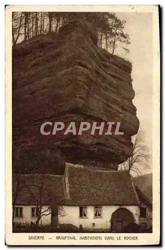 Cartes postales Saverne Graufthal Habitations dans le rocher