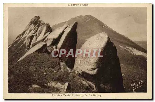 Ansichtskarte AK L&#39Auvergne pic des trois filles pres du Sancy