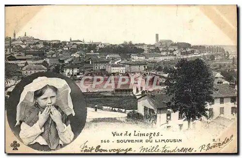 Ansichtskarte AK Vue de Limoges Souvenir du Limousin Enfant Folklore