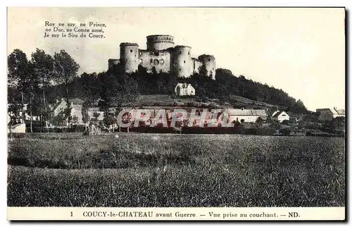 Ansichtskarte AK Couchy Le Chateau avant Guerre Vue prise au couchant