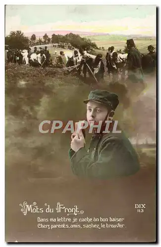 Cartes postales Fantaisie Homme Soldat Militaria