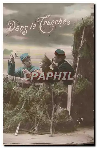 Cartes postales Dans la Tranchee Soldat Militaria