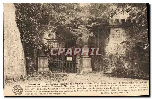 Cartes postales Beauraing Le Chateau Entree des Ruines