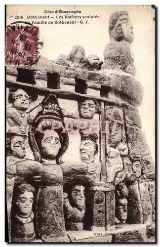 Cartes postales Rotheneuf Les Rochers sculptes la Famille de Rotheneuf