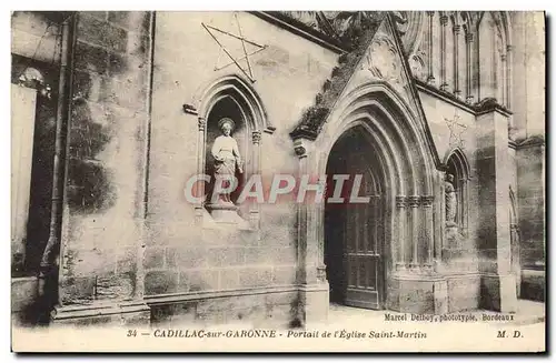 Cartes postales Cadillac Sur Garonne Portail de L&#39Eglise Saint Martin