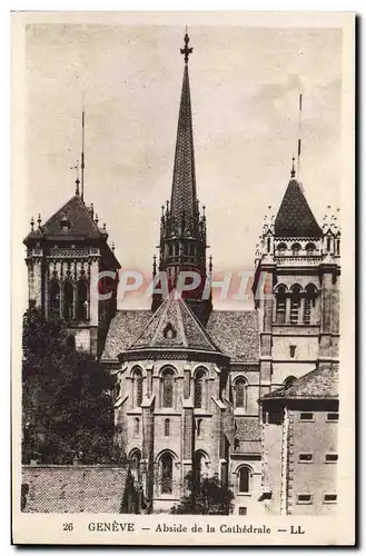 Cartes postales Geneve Abside de la Cathedrale