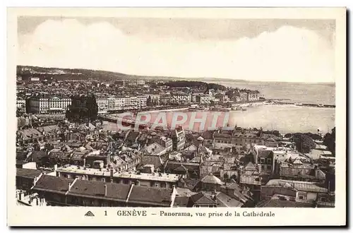 Ansichtskarte AK Geneve Panorama vue prise de la Cathedrale