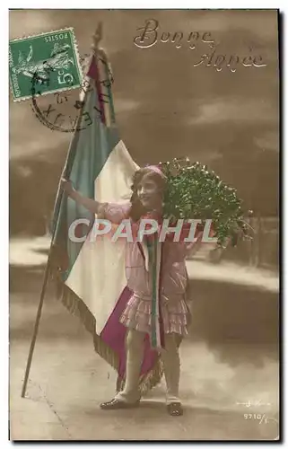 Cartes postales Fantaisie Enfant Drapeau